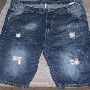 Mens Streetwear Denim Shorts